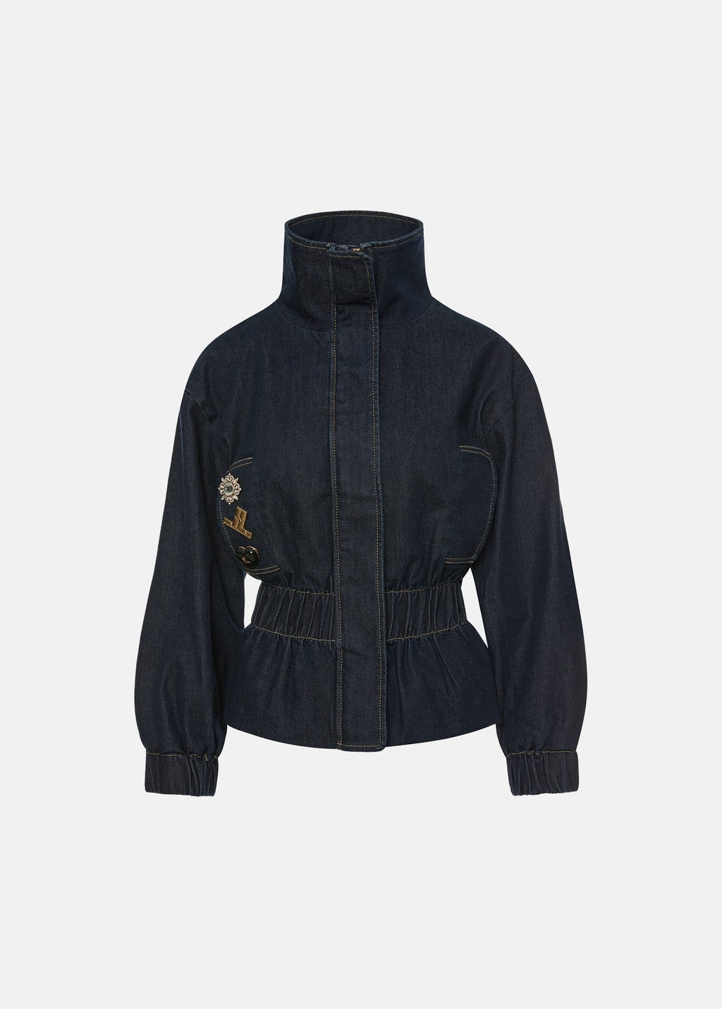 Μεσάτο τζίν τζάκετ με peplum
