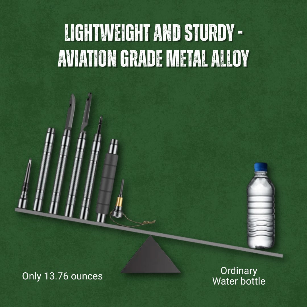 Multifunctional Tactical Hiking Stick - 15-in-1 Survival Multi-Tool for Outdoors